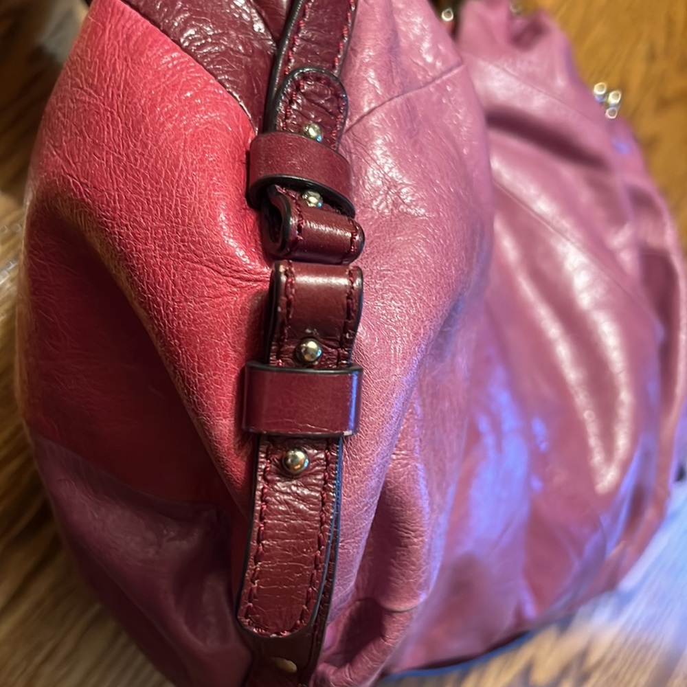 Marciano large patch work pink and purple bag - Picture 9 of 12